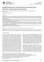 Health behaviours and outcomes in UK university students: a Bayesian network study
